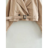 2025 Spring New Women's Clothing With Belted Long-Sleeved Casual Windwear