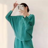 Folded Straight Hair Folded Women's Fashion Autumn Suit Folded Light Luxury Temperament Fashion