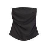 Winter Women's Wear With Chest Pleated Solid Color Jacket Top Women's