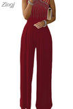 Suits Party Sequins Wide Leg Jumpsuit Women Elegant Sexy Sleeveless One Piece Outfits Summer 2023 Evening Club