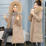 Medium And Long Cotton-Padded Clothes Female 2024 Winter Dress New Large Size Down Cotton Clothes Women's Fat Mm Loose Show Thin Cotton-Padded Jacket And Fat-Outfit