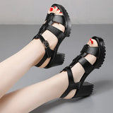 T-T-Slace Sandals Waterproof Table Thick Soles 41-43 Yards Cheongsam Runway Shoes Large-Size Coarse Heel Waterproof Table Women's