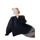 Folded Hand-Folded Pineapple Folding Temperament Commuter Cardigan More Wear Coat-Size Women's Clothing High-Sclam