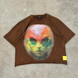 Version Simple Minority Design Cartoon Long Printed Cotton T-Shirt Men's Hip-Hop Harajuku Y2k Loose Couple Blouse 211-1-Outfit