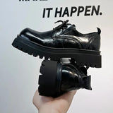 2025 New Platform Derby Shoes Bright Face British Harbor Wind Leather Shoes Casual Shoes Niche Tide Premium