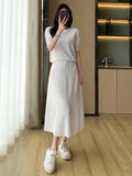 Luxury Small Fragrant Style Knitted Dress Dress Women's New Hollow Half-Dress Two