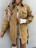 Zingj And Winter 2023 New Plaid Casual Trend Lapel Single Breasted Cotton-Padded Coat
