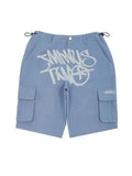 Hip-Hop Trendy Printed Overalls Shorts High Street Fashion Brand Fashionable Neuter Style Five-Cent
