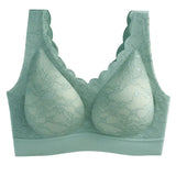 Sexy Latex Seamless Bra Women Push Up Underwear Gathers Shock-Proof Pad Female Intimate Fashion Soft Plus Size