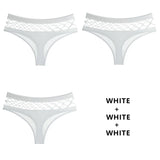 3Pcs/Lot Hollow Out Lingerie Seamless Sexy Panties Women Elasticity Underwear Temptation Middle-waist G String