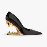 New Pointed Bag Head Pedal Metal Teeth High Heel Single Shoe Shaped Heel Large Women's