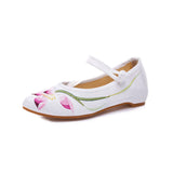 Zingj Shoes Single Shoes Embroidered Cloth Shoes One Foot Pedal, Embroidered Shoes Ethnic Wind Cloth Shoes Casual Women's