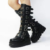 2025 New Metal Buckle With Thick Bottom High Boots For Women's Large Size