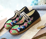 Zingj Shoes Retro Embroidered Cloth Shoes Women's Single Shoes Grandma Shoes Mother-In-Law Shoes Mother
