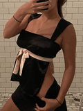 Backless Lace Up Tank Top- Outfit