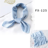 Square Silk Scarf Women Fashion Print Small Neck Scarfs Office Lady Hair Band Foulard Hand Kerchief Female Bandana