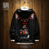 Style Men Hoodie Plus Velvet Harajuku Style Sweatshirt Loose Hoodie Trendy Brand Hip-Hop Student Hoodie