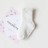 0 to 4 Yrs Ruffle Edge Non-Skid Cotton Socks with Grip For Kids Toddlers Baby Girl Boneless Socks Four Seasons