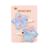 Glitter Cartoon Cartoon Love Heart Crown Hair Clips For Girls Handmade Hairpins Boutique Barrette Kids Hair