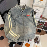 And Autumn Lead Cowboy Coat Men Do Old Water Shuffle Casual Tide Oversize Retro Zipper