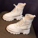 Women Fashion Autumn and Winter Nude Boots 2022 New Casual Women Shoes Short Boots Woman British Style Botas De