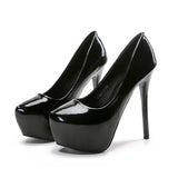 Zingj Version Of Fashion Business Fashion Nightclub Super High Heel Waterproof Platform Shallow Mouth Women's Single Shoes High Heels
