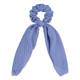 Bow Long Ribbon Hair Scrunchie Chiffon Floral Print Sweet Elastic Hair Band Ponytail Hair Scarf Hair Tie Hair