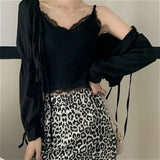 Women Slim Tender Temperament Spring Long Sleeve Lady Blouses Lace-up Solid All-match Breathable Stylish College Crop
