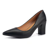 Zingj Single Shoes Women's Thick Heels 2023 Autumn New Pointed Work Shoes With A Shallow Mouth And A Simple Korean Version Of High