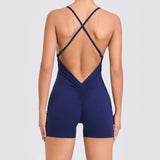 Zingj Dry Naked Sports Jumpsuit One Beautiful Back Running Fitness Suit Tight Yoga Jumpsuit 43014-Outfit