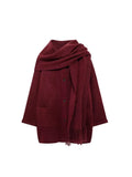 ZR Women's Temperament With Scarve Short Knit
