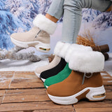 Snow Boots Women Winter New Brushing Short Cylinder Plus Velvet Warms High-Thick Bottoms To Keep Warm Snow Boots