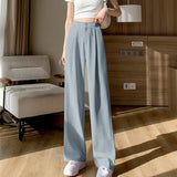 Zingj Leg Pants Women's Pants Down Loose High Waist Yellow Trousers Spring And Autumn Suit Narrow Version Straight Tube Casual Floor