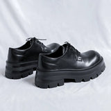 2025 New Platform Korean Version Casual Black Premium Sense Men's Business Fashion Derby
