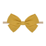 Cute Baby Headband For Girls Elastic Rope Turban Bows kids Stretch Princess Solid Hair Bands Headwear Hair