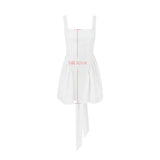 Backless Large Bow Mini Dress-Outfit