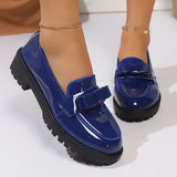Lofu Shoes Women 2025 Spring And Summer New Roundhead With Thick Bottom Handy Korean Version Comfort Single