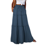Women's Summer New Wood Ear Layered Skirt High Waist Tight With Lotle Side