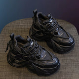 Old Dad Shoes Women 2025 Autumn New European Over-Fire Sneakers Thick Soles Of Small Height Women's
