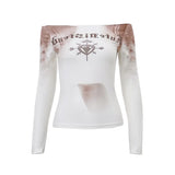 Zingj Women's Wear With Fashion Sexy One-Line Collar Off-The-Shoulder Retro Slim Long-Sleeved T-Shirt Top
