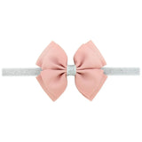 piece Sweet Color Kids Bow Headband Silver Ribbon Bows with Thin Hairband Photography Props Girls Bow Tiara Headwrap
