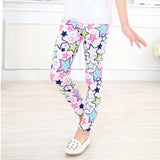 Girls Leggings Girl Autumn Clothes Pencil Pants Cotton Kids Trousers Print Flower Skinny Children Leggings For
