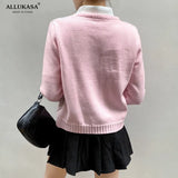 Argyle Plaid Knitted Long Sleeve Autumn woman sweaters Preppy Style Cute Jumpers Winter Fashion Knitwear fall 2020