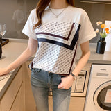 Sleeve T-Shirt Women's Summer Dress 2025 New Fashionable White Chiffon Shirt Small T Loose Shirt