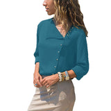Blouse 2019 Fashion Long Sleeve Women Blouses and Tops Skew Collar Solid Office Shirt Casual Tops Blusas Chemise