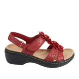 for Women's Summer 2022 Plus Size Casual Round Toe Flower Sandals Women Wedge Roman Sandals Women PU Leather