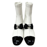 Autumn And Winter New Double C Small Fragrant Style French Bows Coarse And Short Boots Women Elegant Korean Version