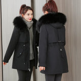 Cotton-Padded Clothes Women 2024 Winter New Fashion Warm And Thick Down Cotton-Padded Jacket Women In The Long Cotton-Padded Jacket Women's Jacket Women-Outfit