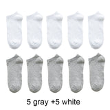 prices 10 Pairs=20pcs Women Socks Breathable Sports socks Solid Color Boat socks Comfortable Cotton Ankle Socks