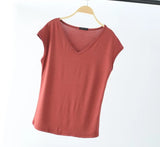 2020 Summer T-Shirt Women Casual Tees Short Sleeve Solid Color Model Tops Korean Clothes camiseta